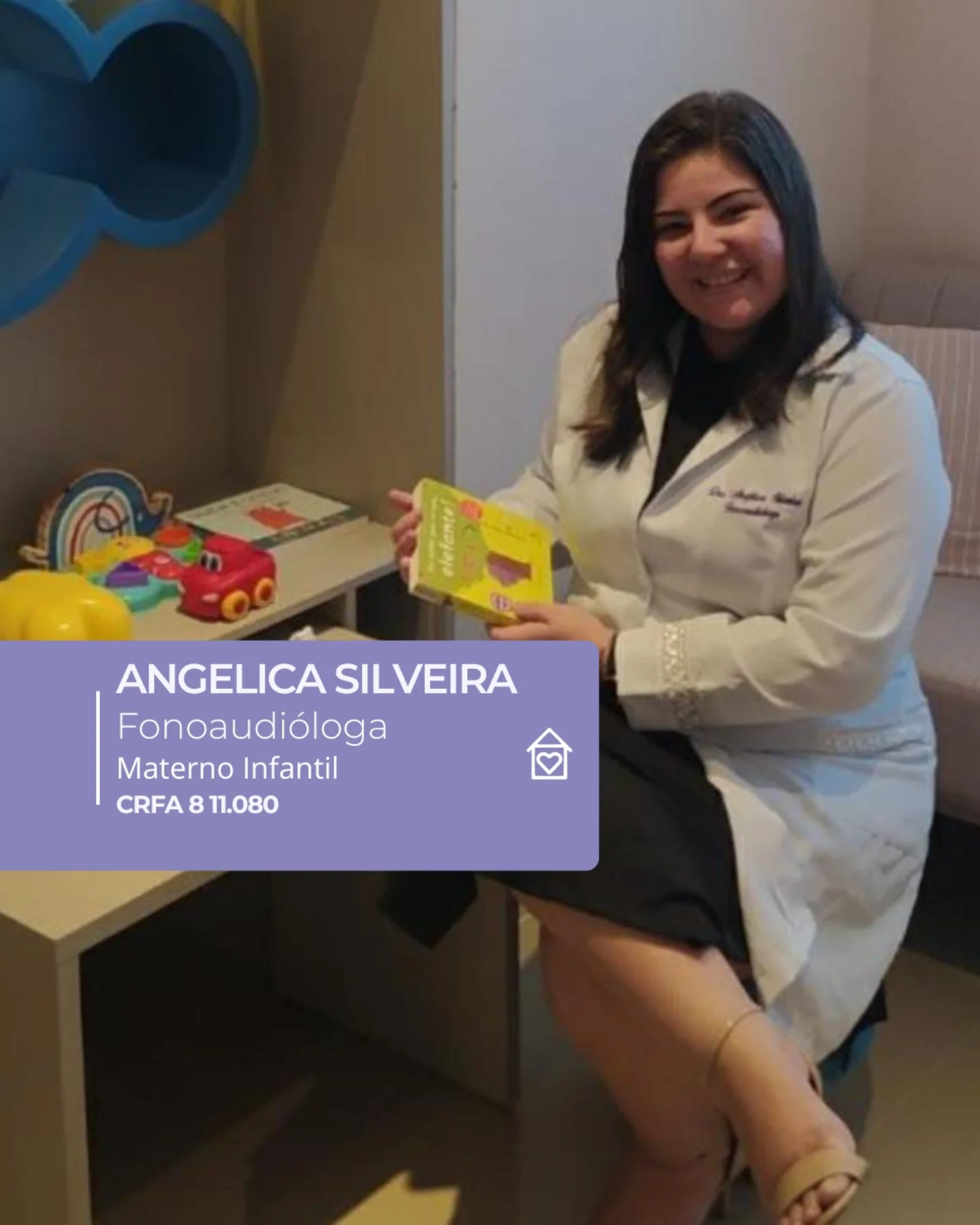 Agende uma avaliação com a nossa nova fonoaudióloga Angélica Silveira na Clínica Afeto!