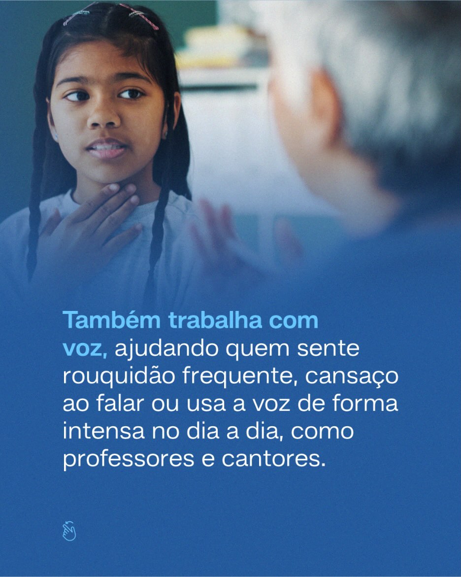 Áreas de atução do fonoaudiólogo além da fala