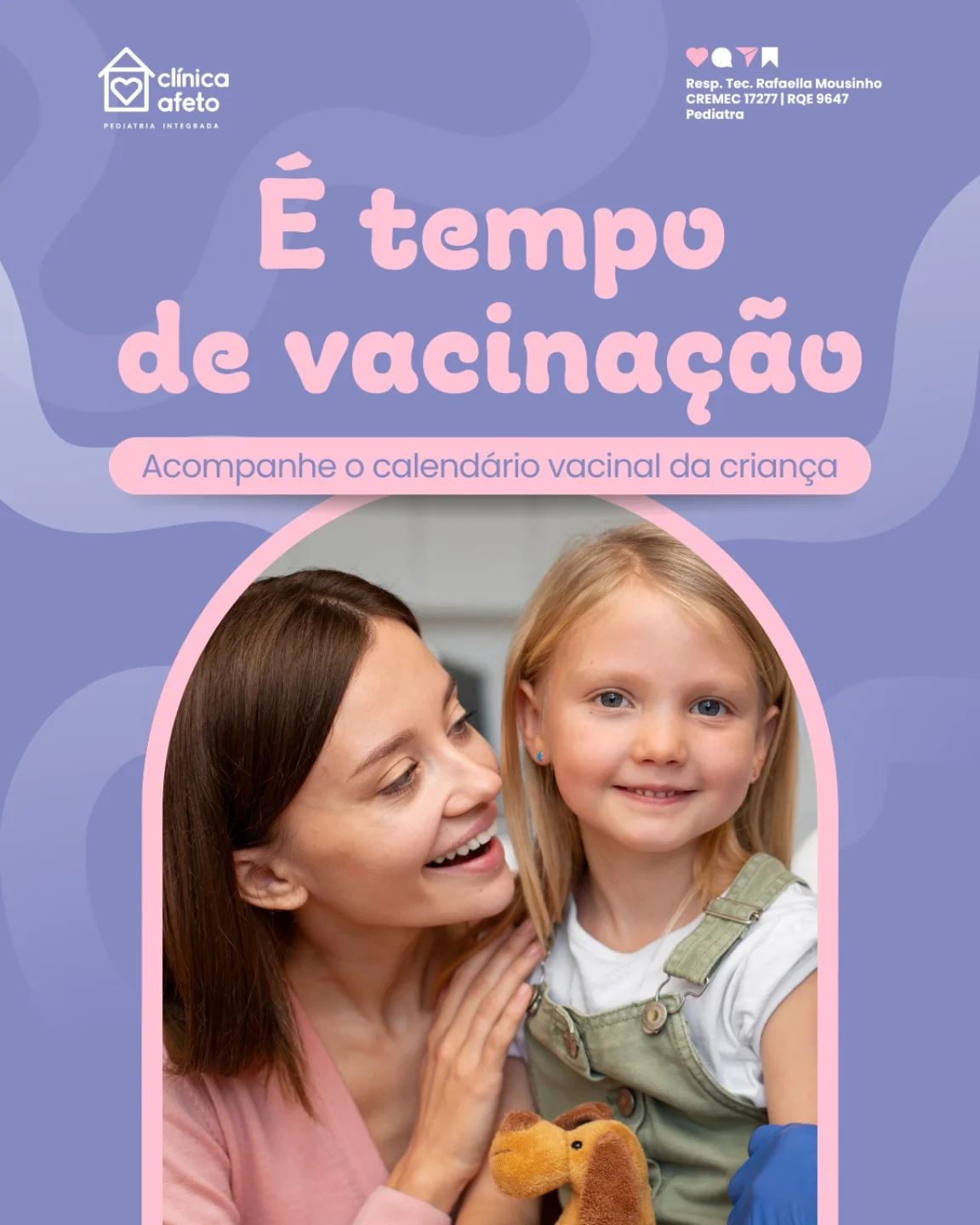 Mantenha a caderneta  de vacinação do seu filho(a) atualizada!