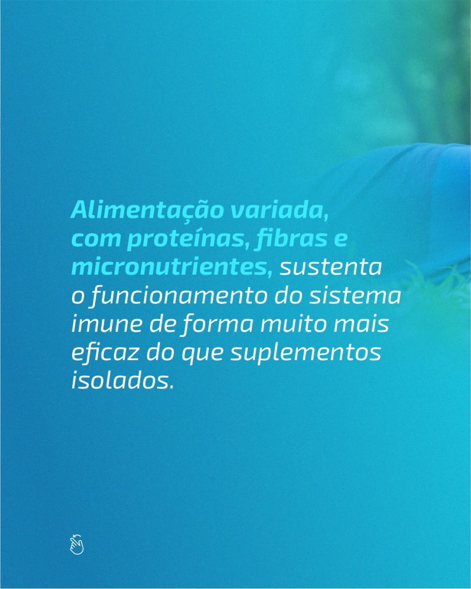 Imunidade não depende só de vitaminas.