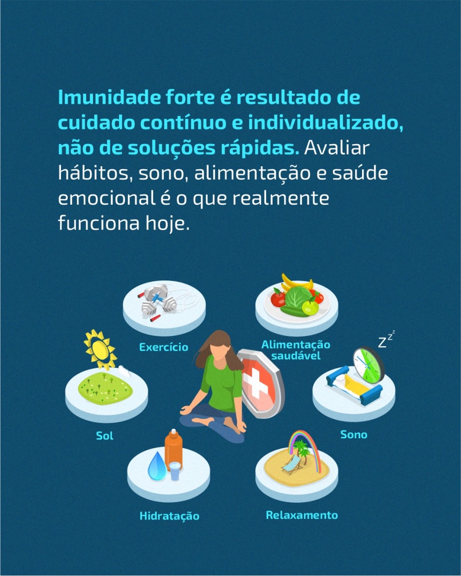 Imunidade não depende só de vitaminas.