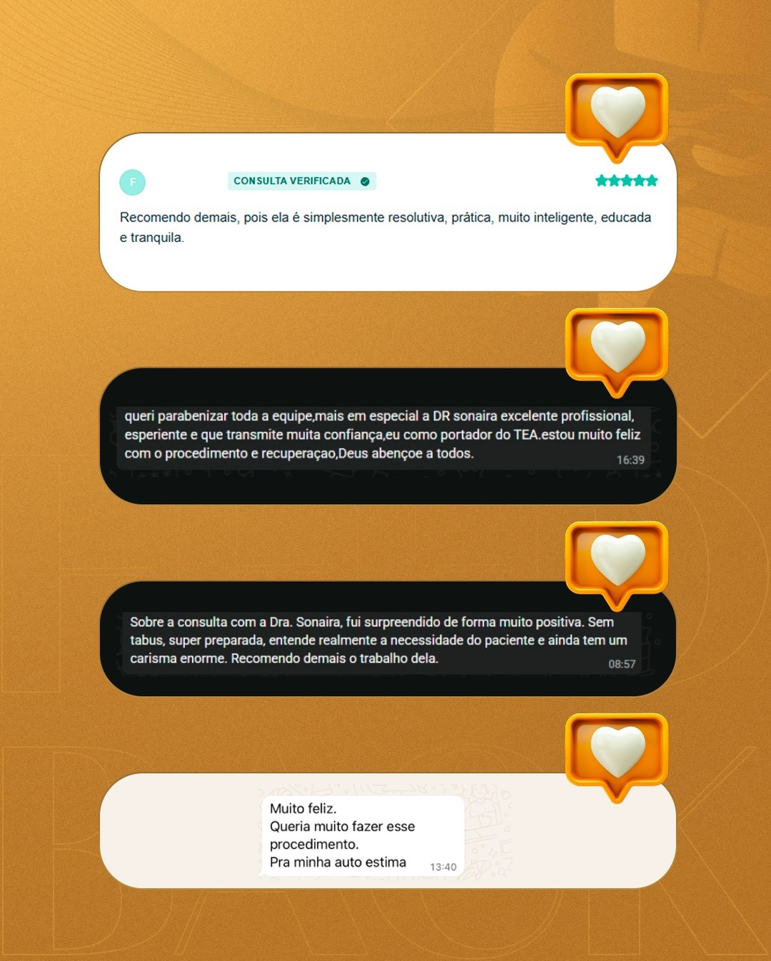 Cada feedback que recebo carrega muito mais do que palavras.