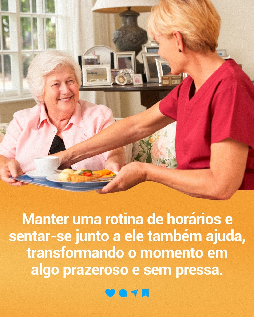 Como garantir uma refeição tranquila para o idoso com Alzheimer
