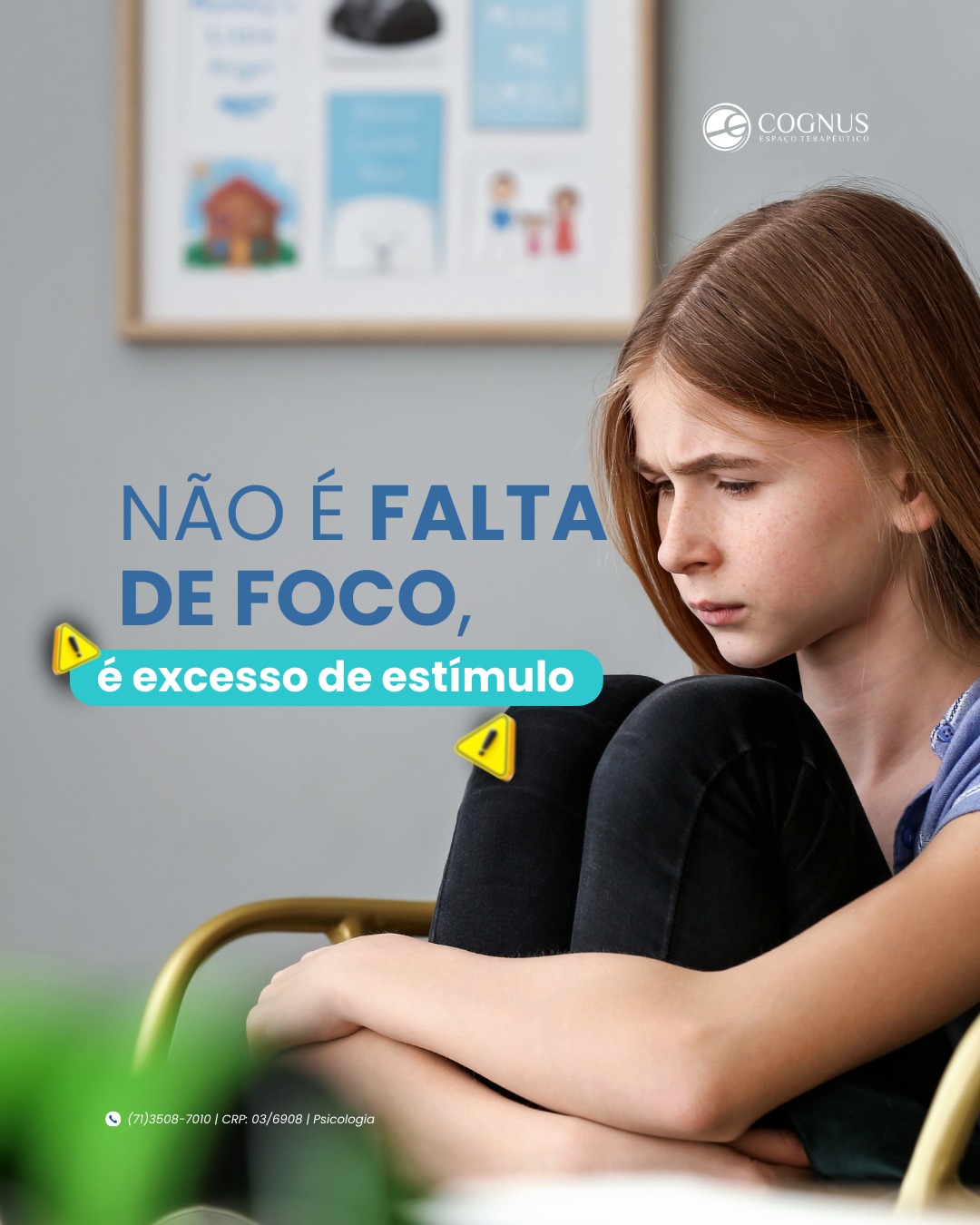 Não é falta de foco é excesso de estímulo.