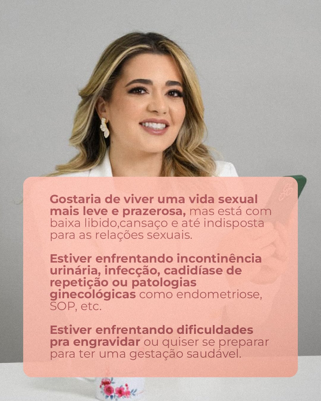 Consulta ginecológica não é só para quando tem problema.