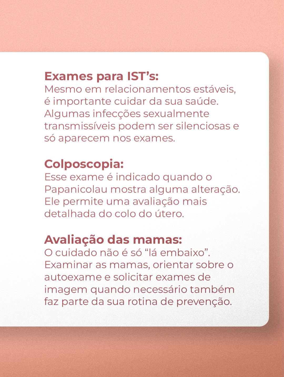 Você já deve ter ouvido falar que precisa fazer o preventivo todos os anos, né?
