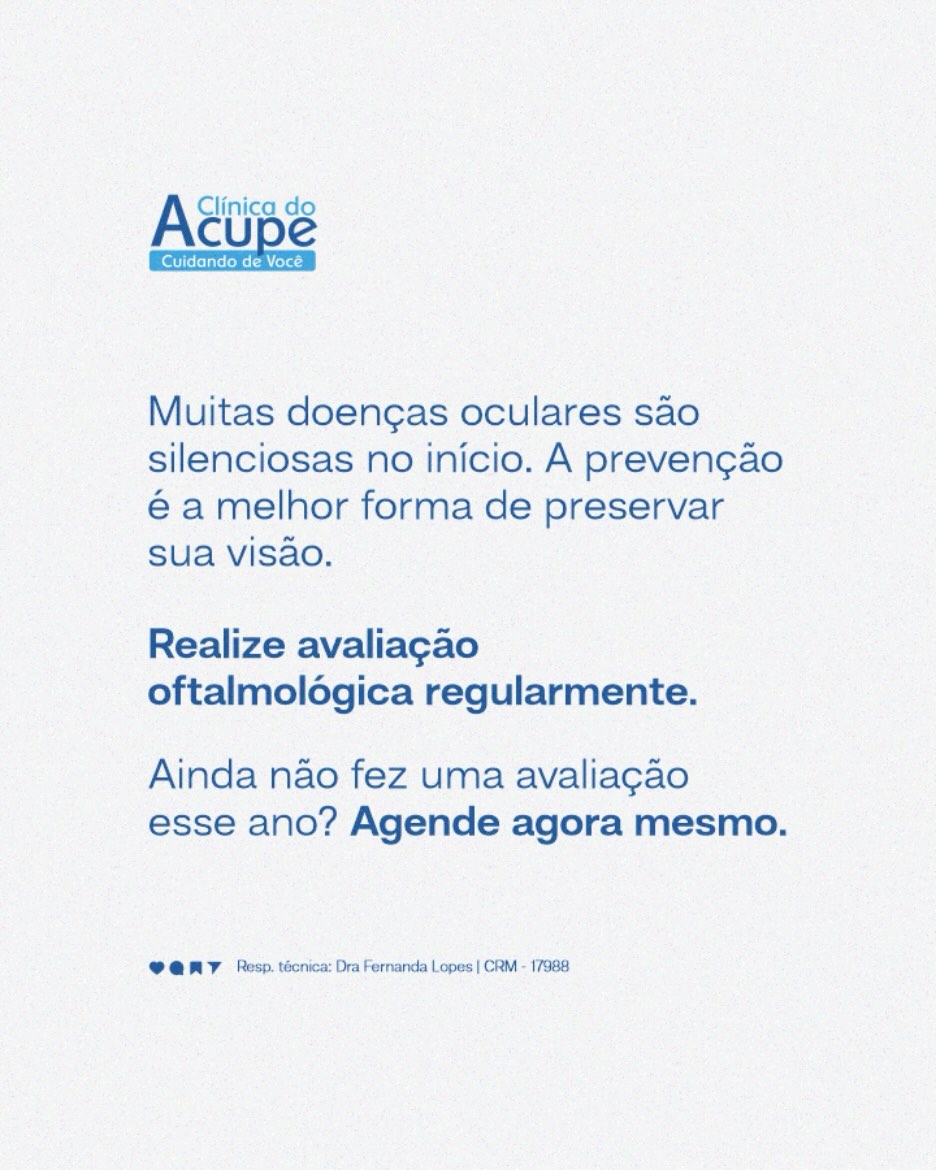 Estamos aqui para orientar, acompanhar e cuidar da sua saúde visual. Agende uma consulta!