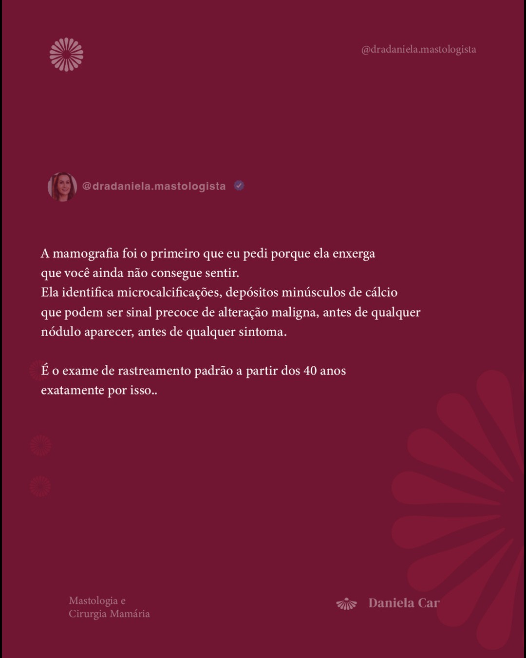 E se você tem dúvida sobre quais exames fazem sentido para o seu caso específico, me chama.