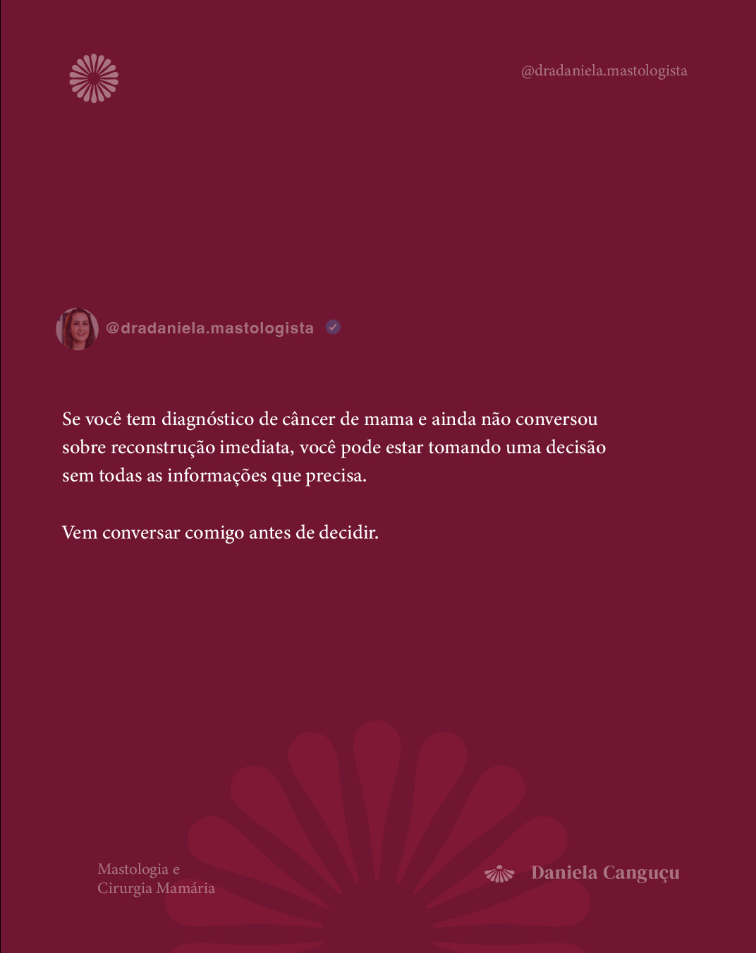 Acordar da cirurgia sem a mama!