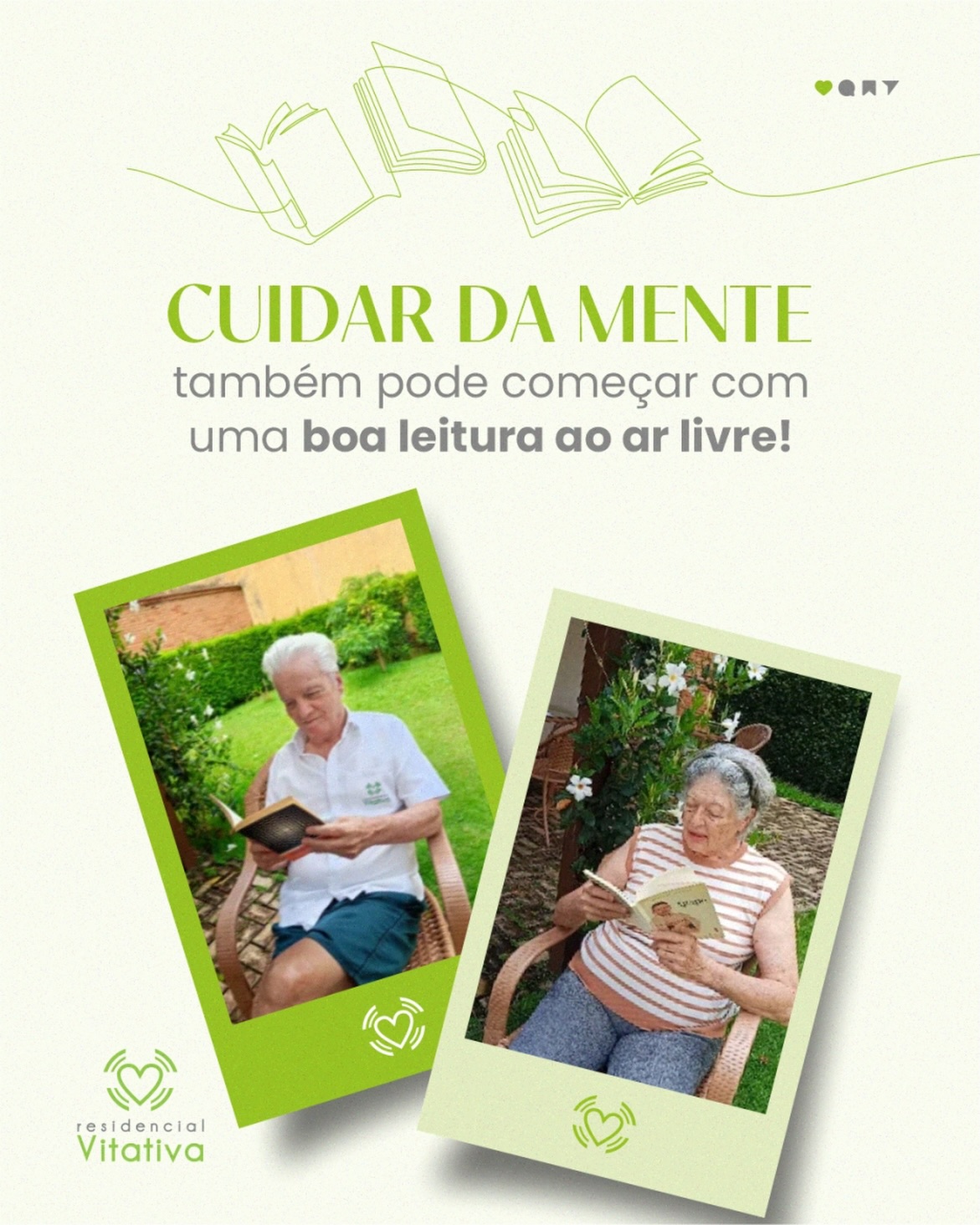  No dia a dia do nosso residencial, estimulamos atividades que unem prazer e cuidado.