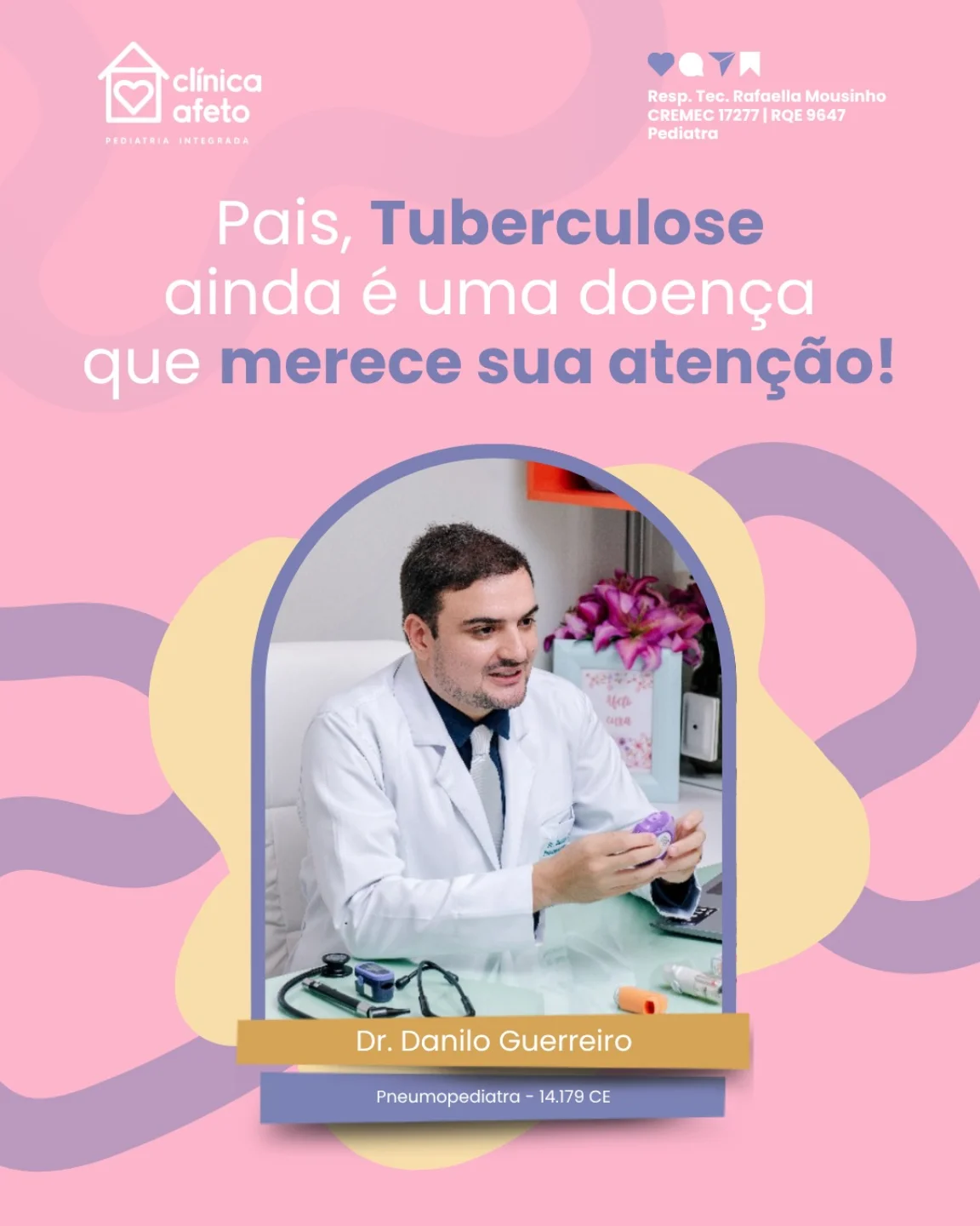  Diante de sintomas persistentes, não espere: agende uma avaliação com nosso pneumopediatra Dr. Danilo Guerreiro.