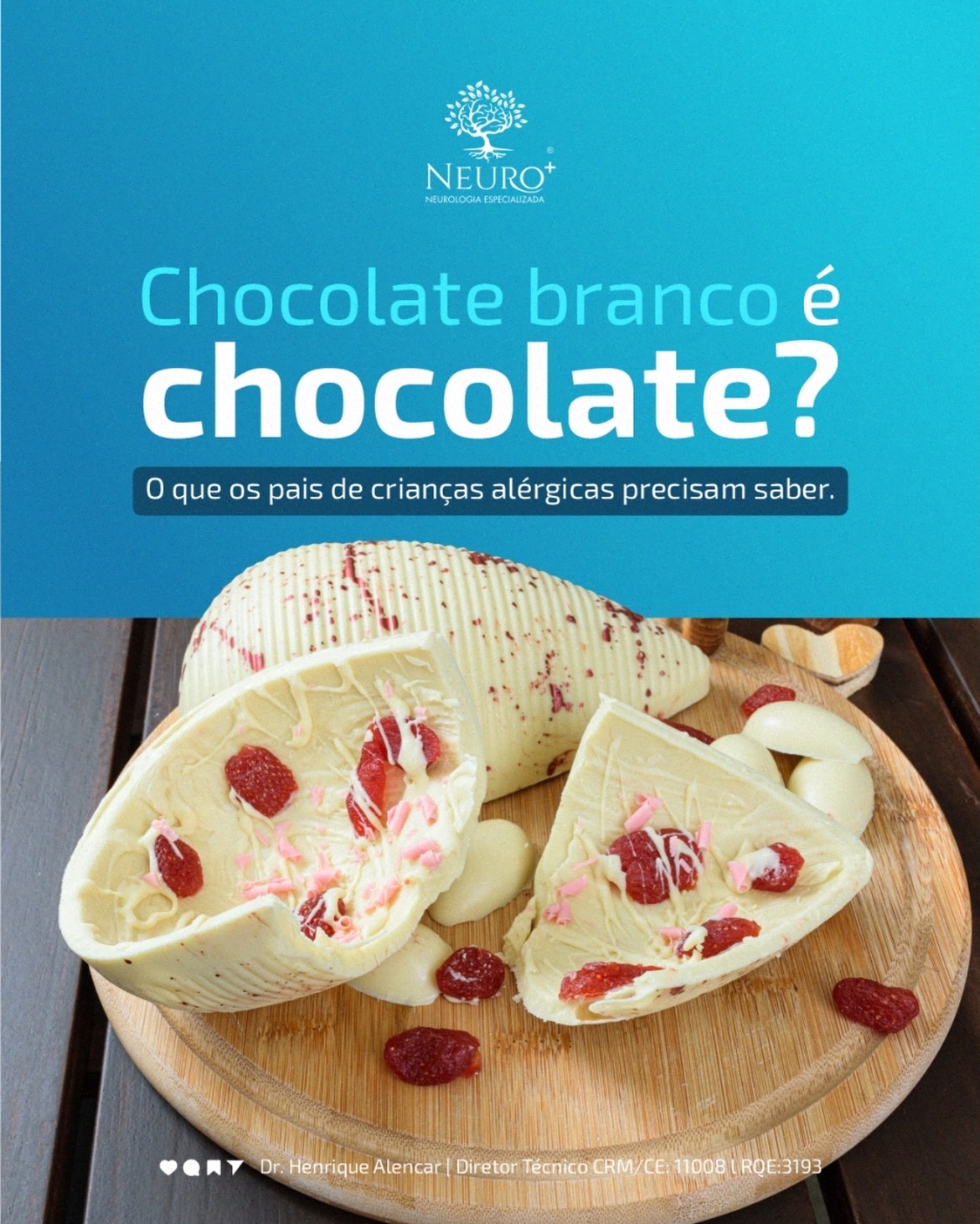 Chocolate branco parece chocolate, mas tem uma composição bem diferente.