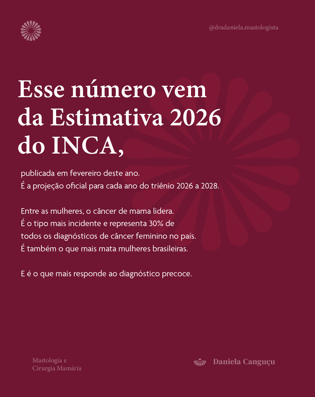 Esse é o número oficial do INCA para 2026.