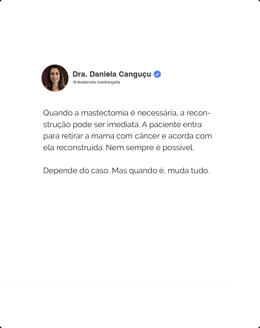 O diagnóstico confirmado não é o fim. É o começo de um plano.