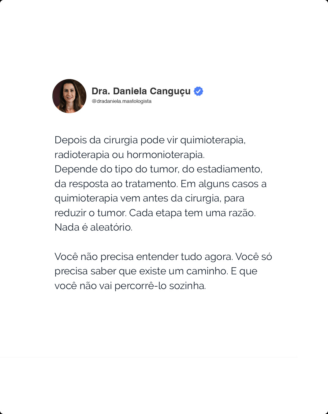 O diagnóstico confirmado não é o fim. É o começo de um plano.
