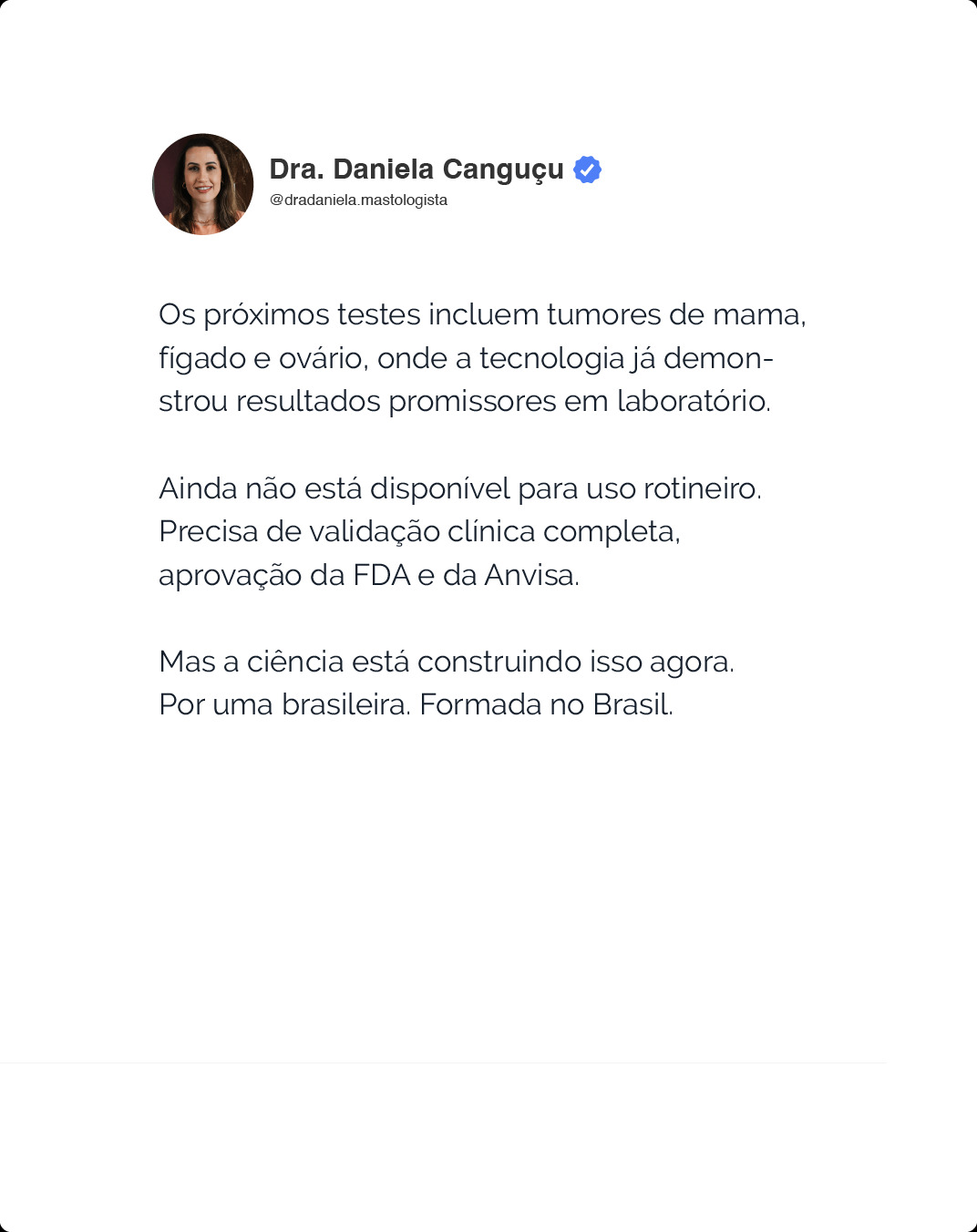 A caneta que detecta célula de câncer passou no Fantástico.