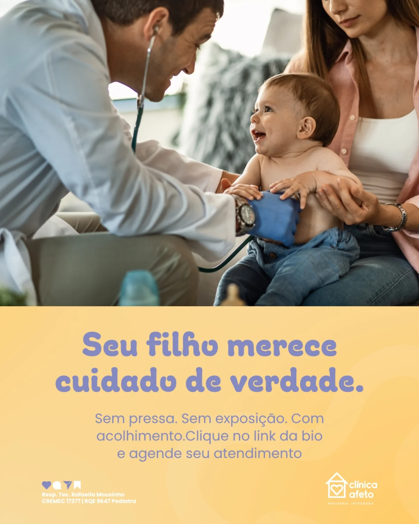 Cuidar de uma criança vai muito além de uma consulta rápida.