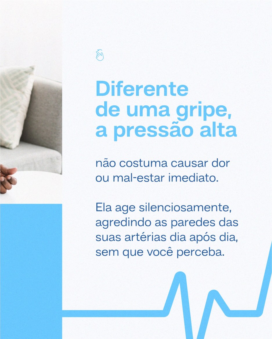 Você sabe como está a sua pressão hoje? Agende uma consulta e cuide da sua saúde!