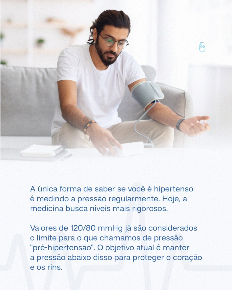 Você sabe como está a sua pressão hoje? Agende uma consulta e cuide da sua saúde!