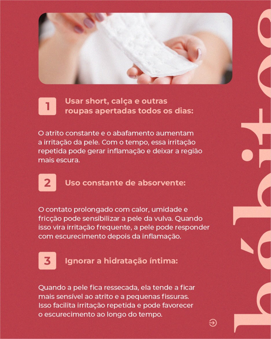 Vejam alguns a hábitos que foram esquecidos  no que se diz respeito ao clareamento na região íntma.