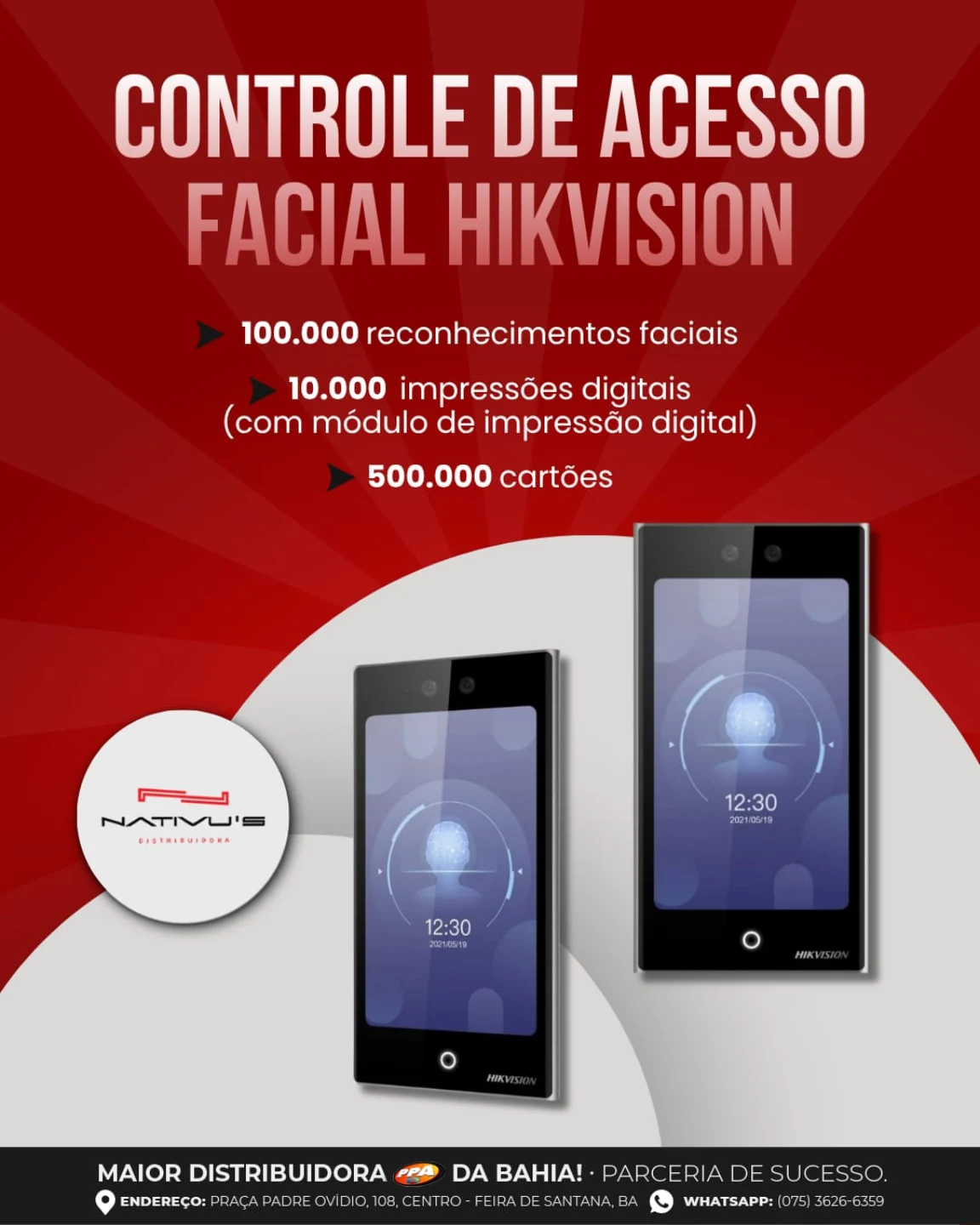 Garanta já o seu controle de acesso facial Hikvision com a Nativu’s