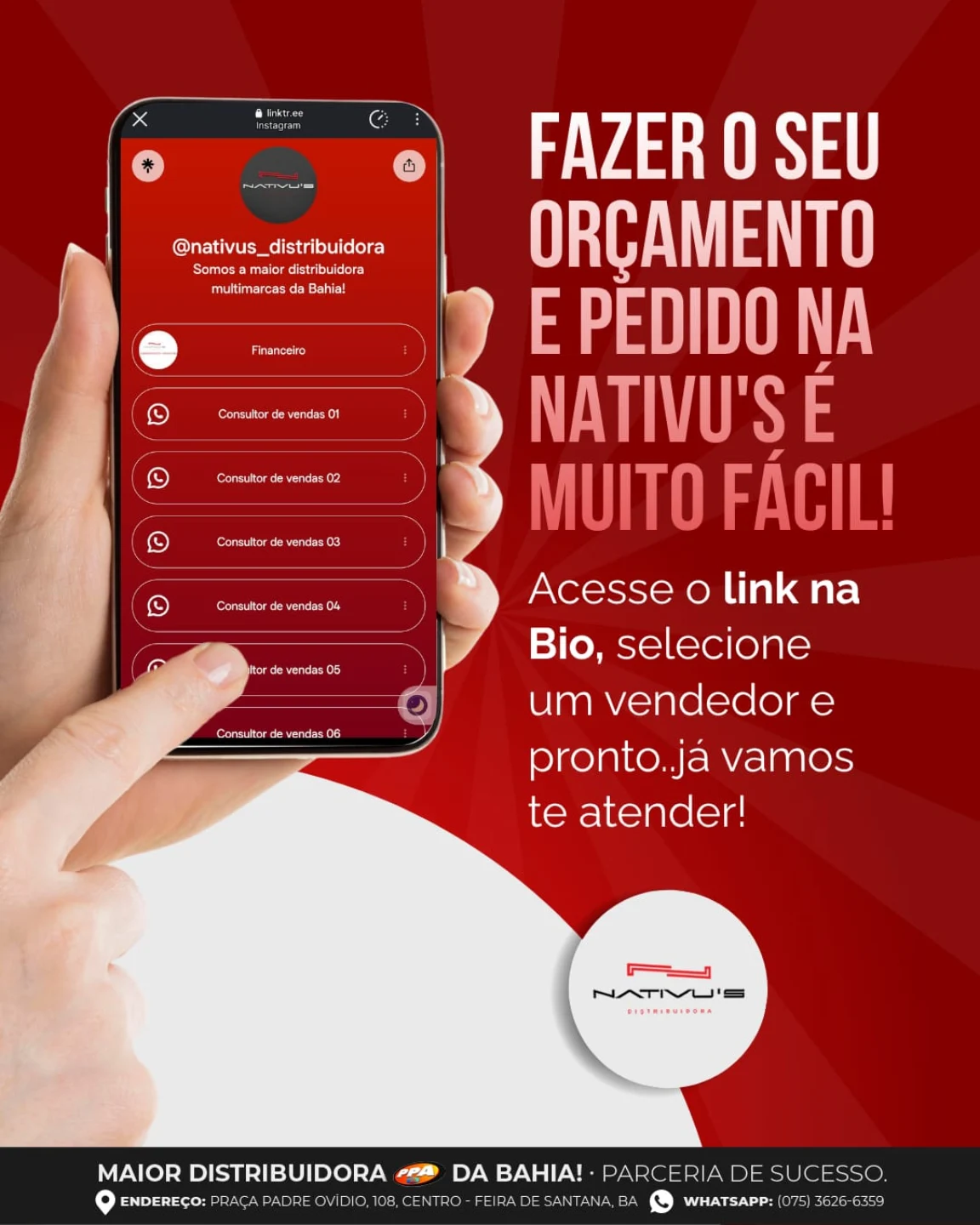 Na Nativu’s, facilitar o seu dia a dia também faz parte do nosso compromisso!