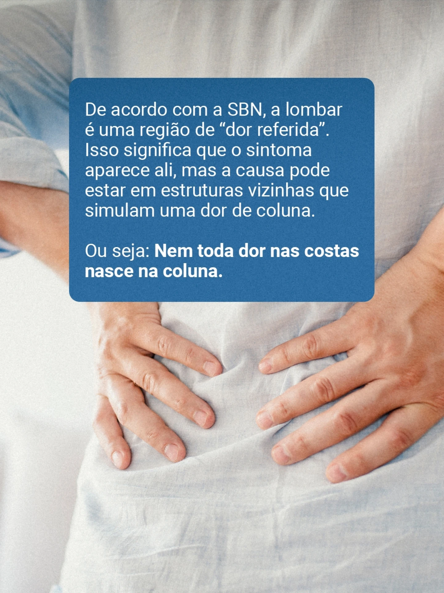 Dr Lucas Gama explica: O paciente tratava a lombar a meses e a origem da dor era outra!