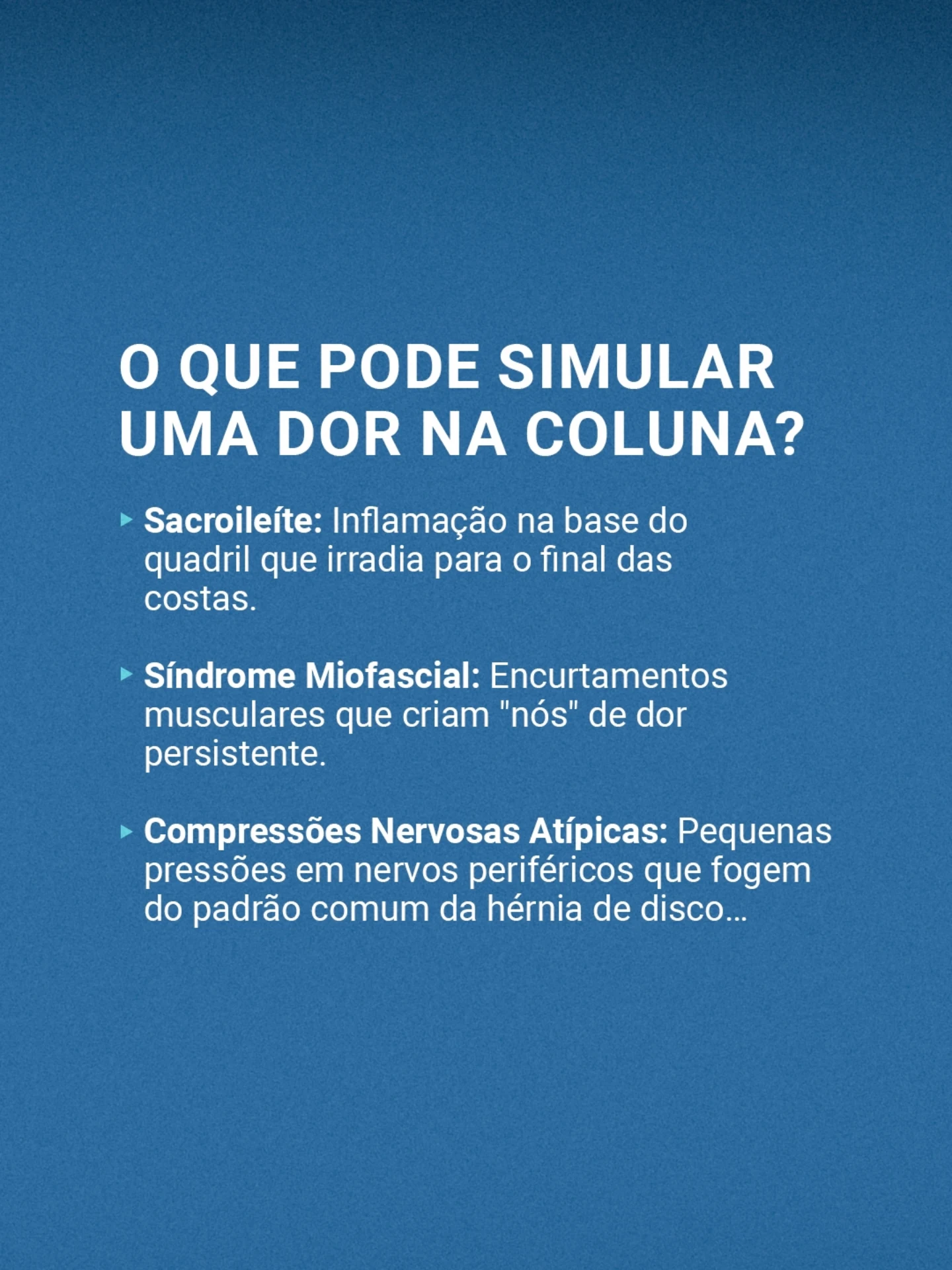 Dr Lucas Gama explica: O paciente tratava a lombar a meses e a origem da dor era outra!
