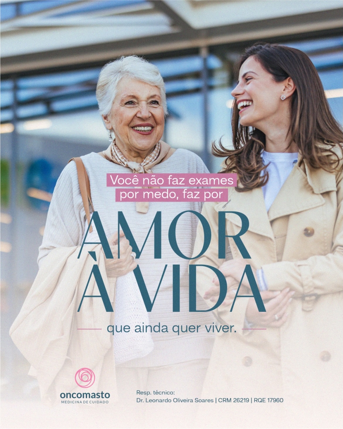 Não permita que o medo seja maior que o seu amor por você, pela sua vida e a sua família.