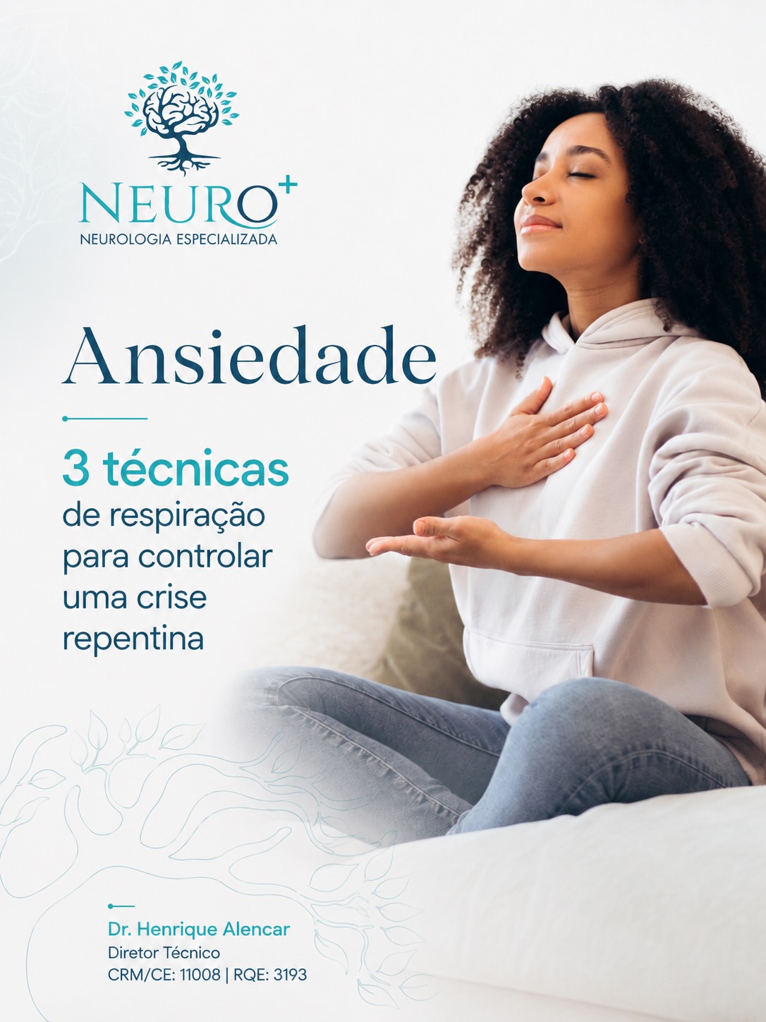 Durante uma crise de ansiedade, a respiração costuma ficar acelerada sem que a pessoa perceba.