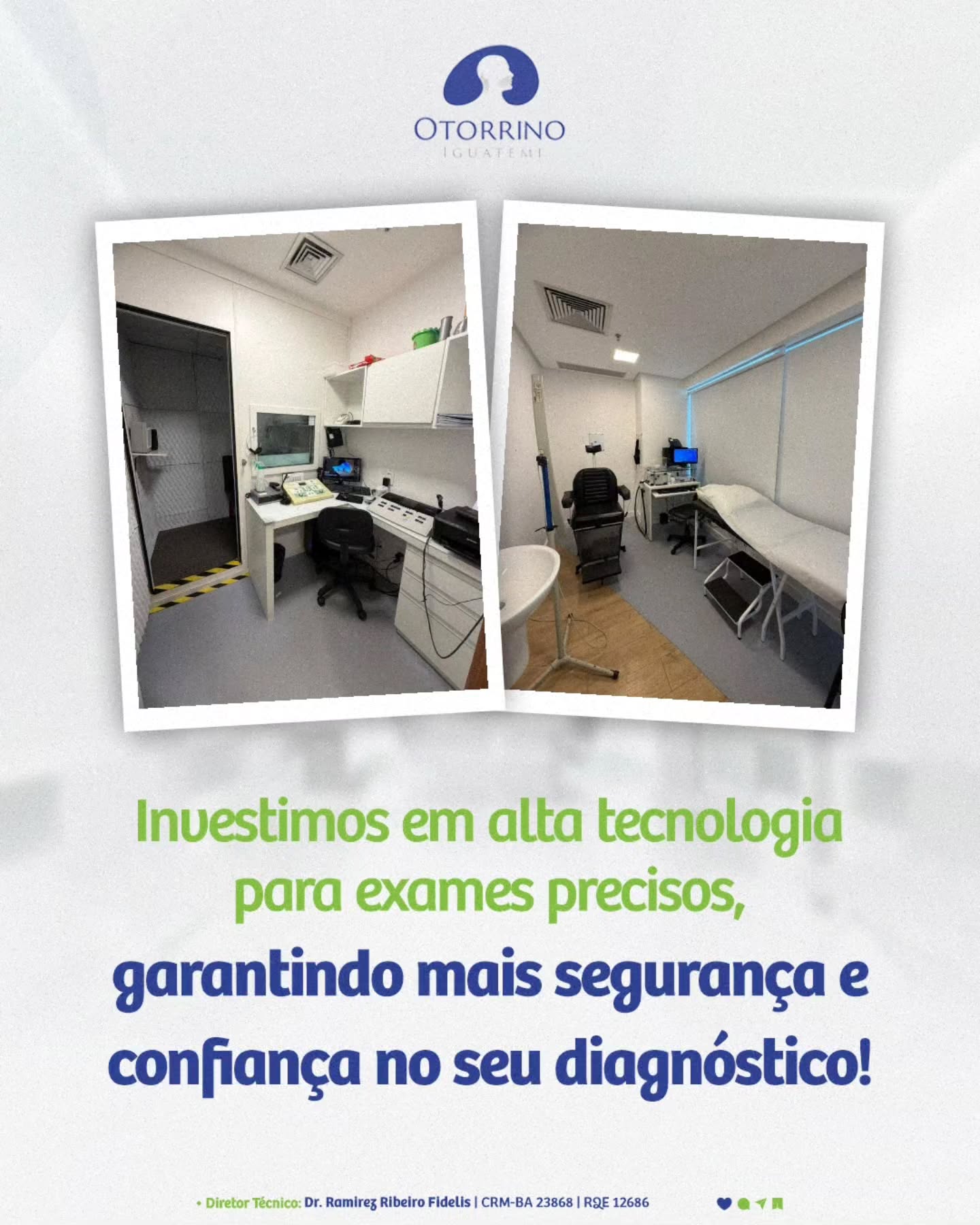 Aqui na Otorrino Iguatemi, investimos em alta tecnologia para oferecer exames mais precisos, rápidos e seguros.