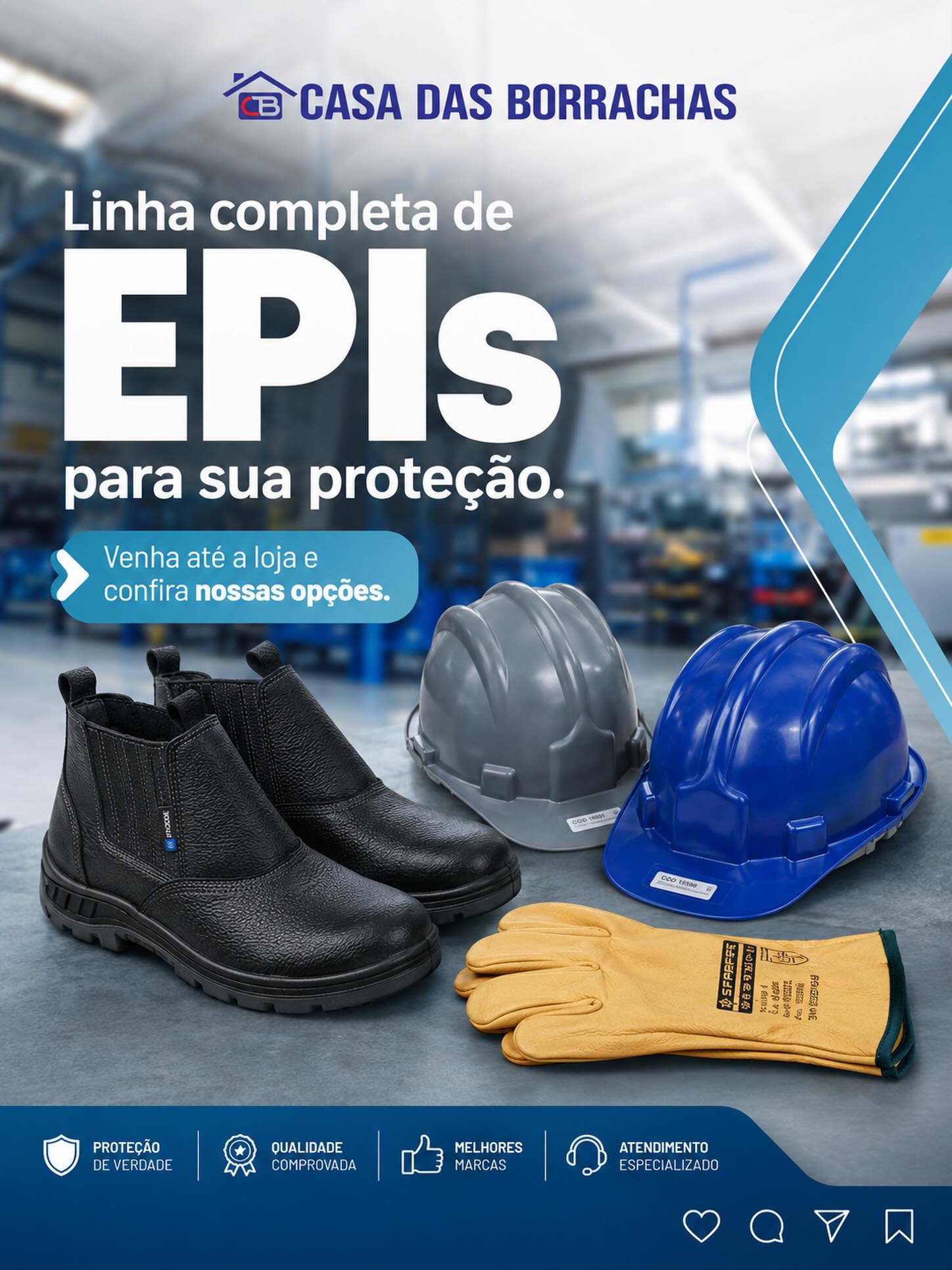 Linha completa de EPIs para sua proteção!