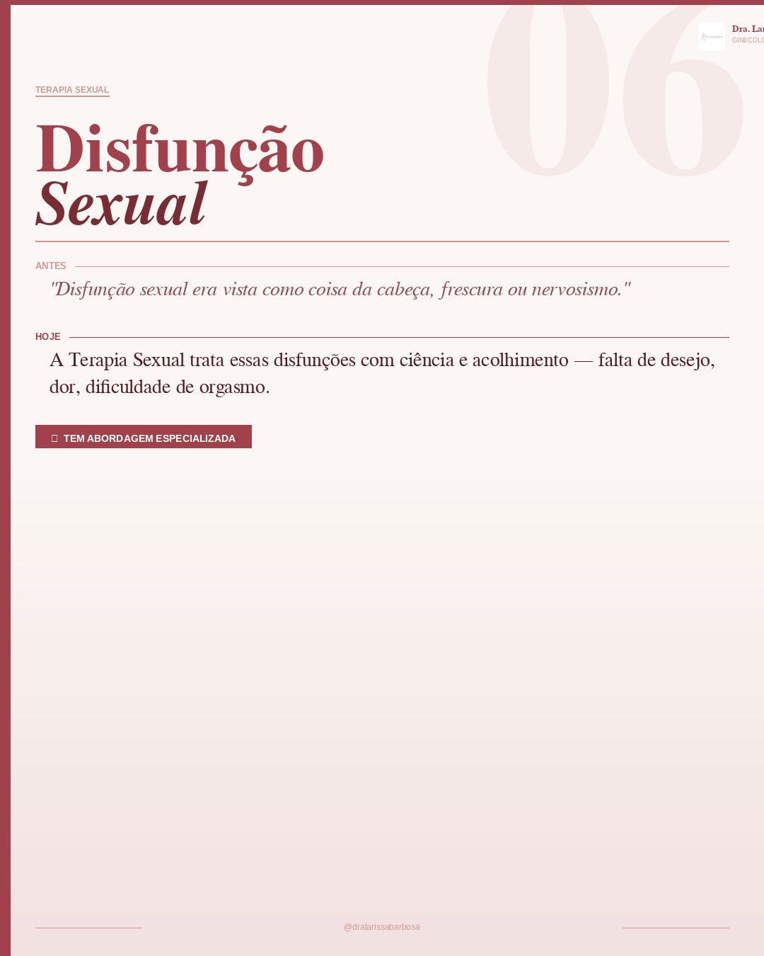 O que antes era silêncio, hoje tem nome. O que antes era tabu, hoje tem tratamento.