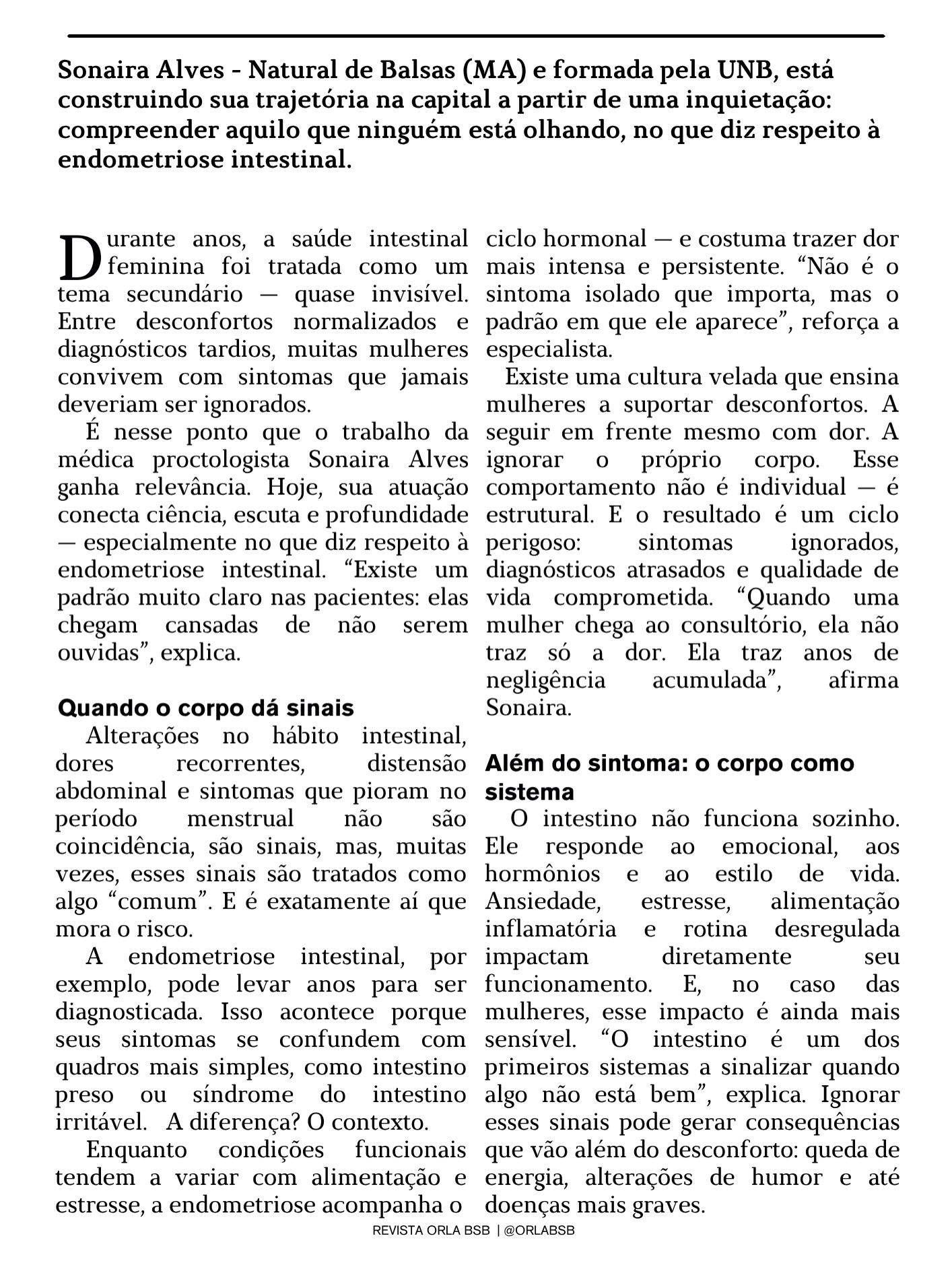 Saúde intestinal femnina
