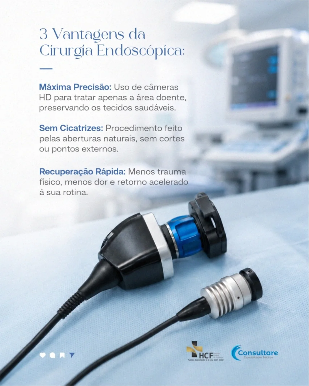 Três vantagens da cirurgia endoscópica