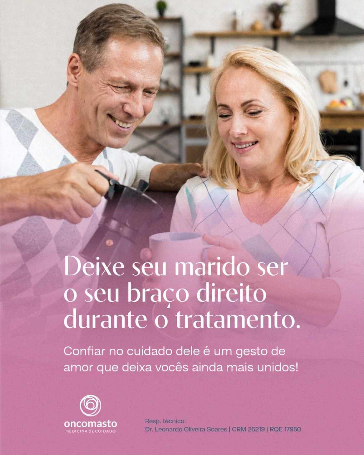 Deixe seu marido ser seu braço direito durante o tratamento.