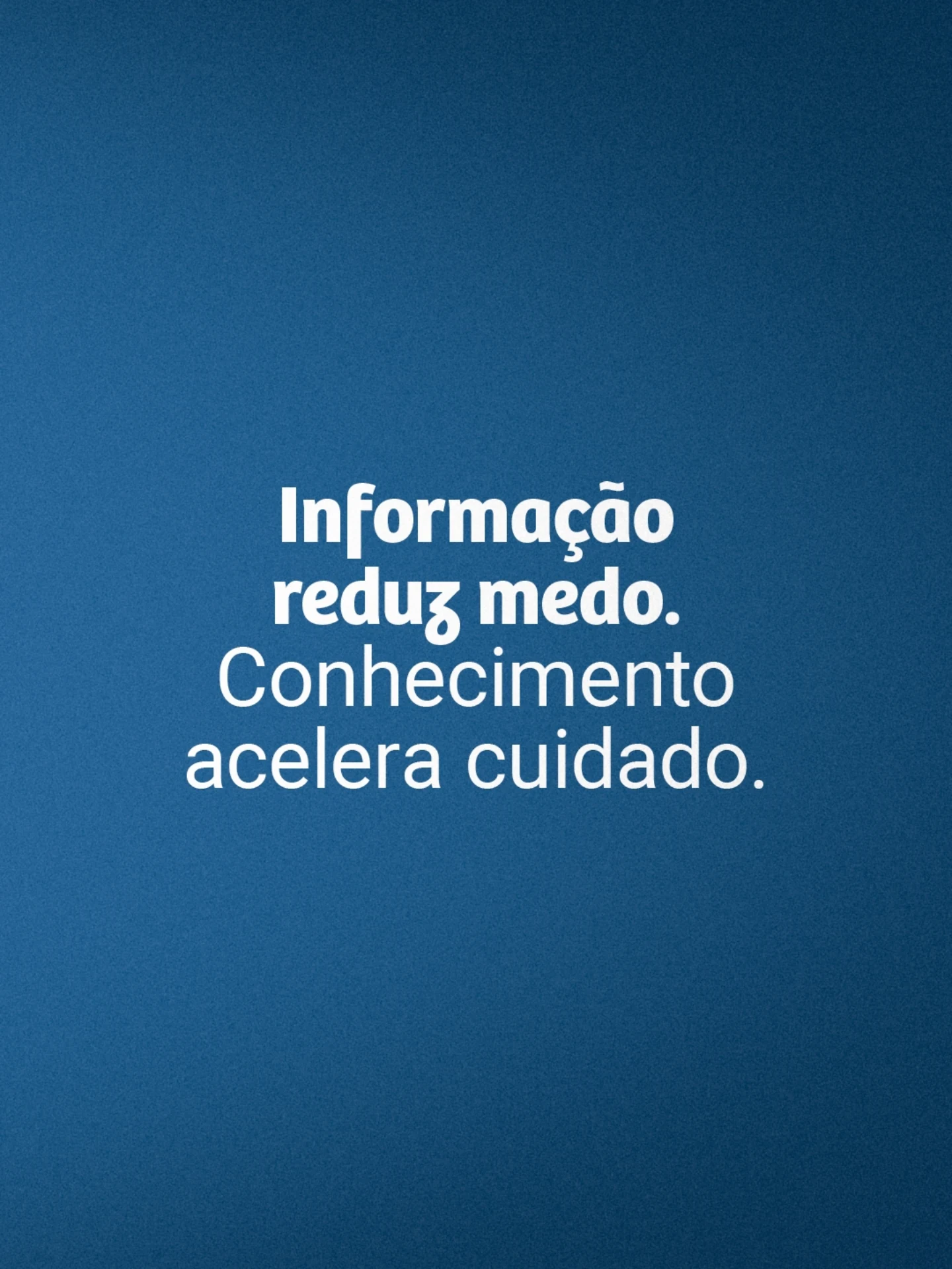 Conhecer os sinais também é uma forma de cuidar.