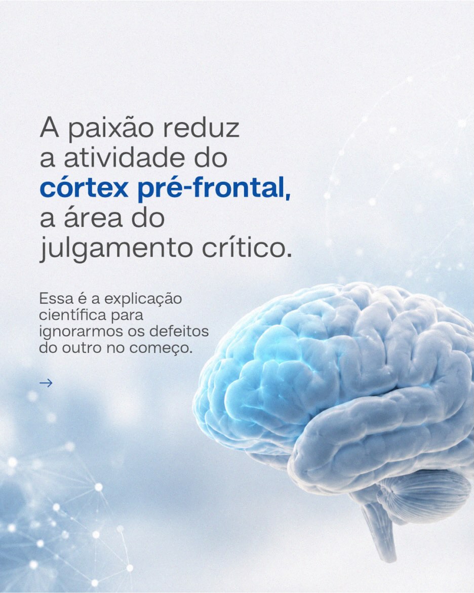 O amor não acontece só no coração.