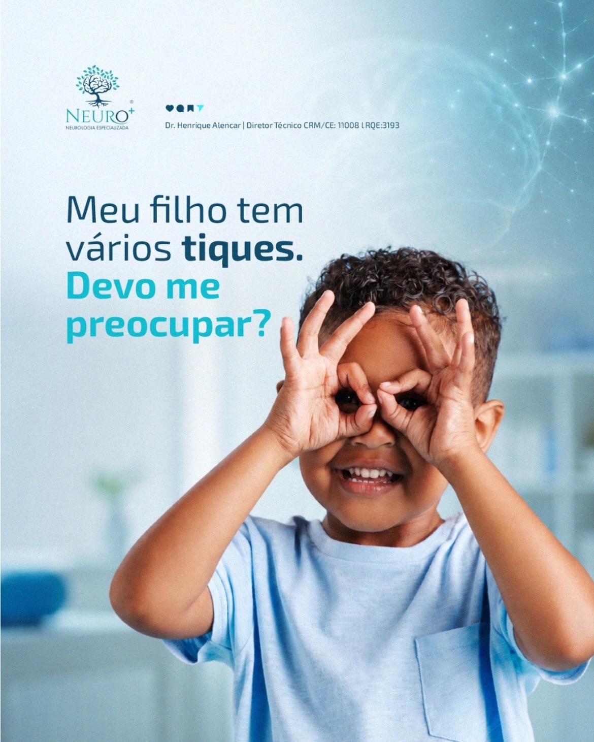 Se você percebeu tiques recorrentes no seu filho, agende uma consulta e tire suas dúvidas.