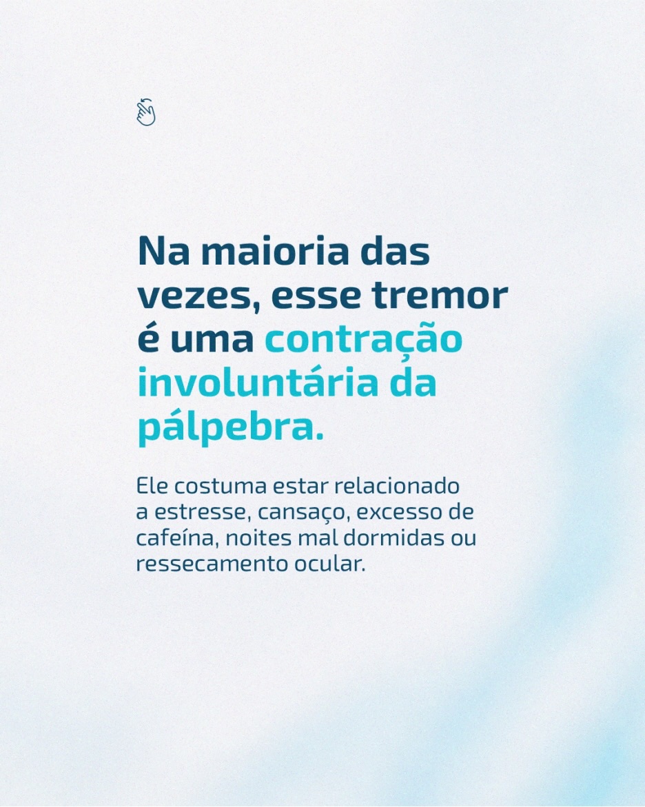 O olho começou a tremer do nada e você já pensou no pior?
