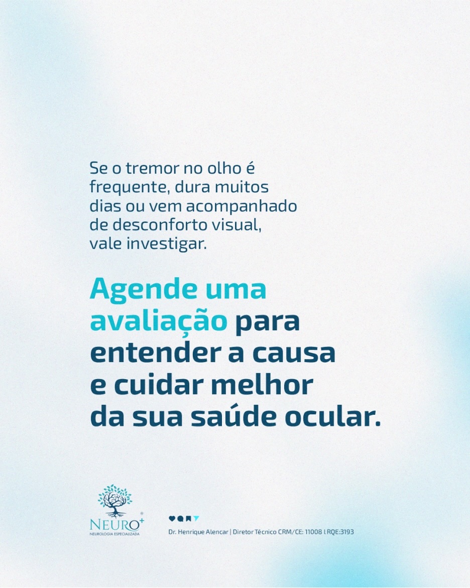 O olho começou a tremer do nada e você já pensou no pior?