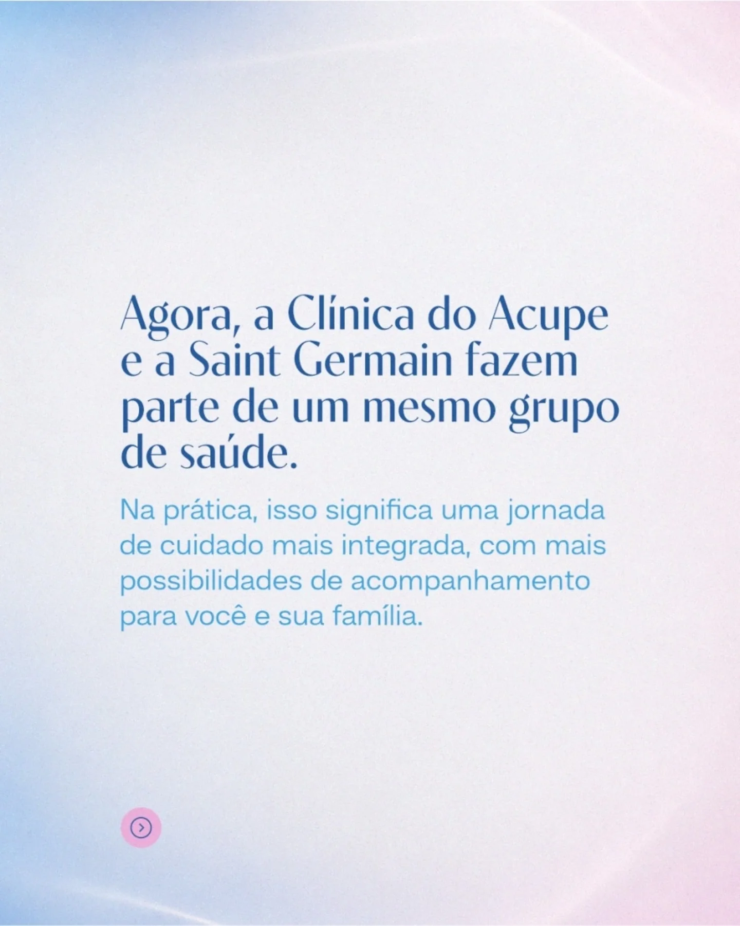 Quando duas clínicas se unem com o mesmo propósito, quem ganha é o paciente.