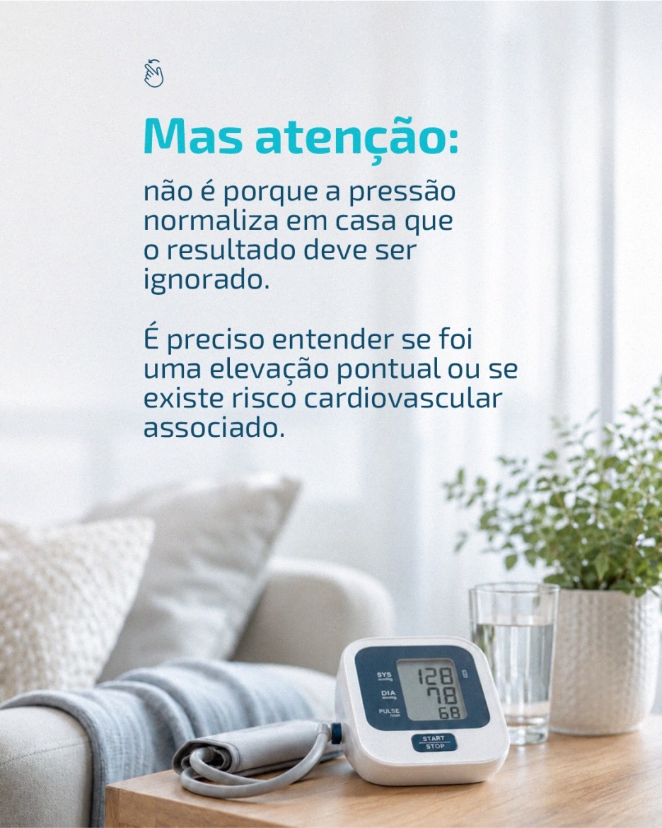 Sua pressão sobe no consultório, mas em casa fica normal?
