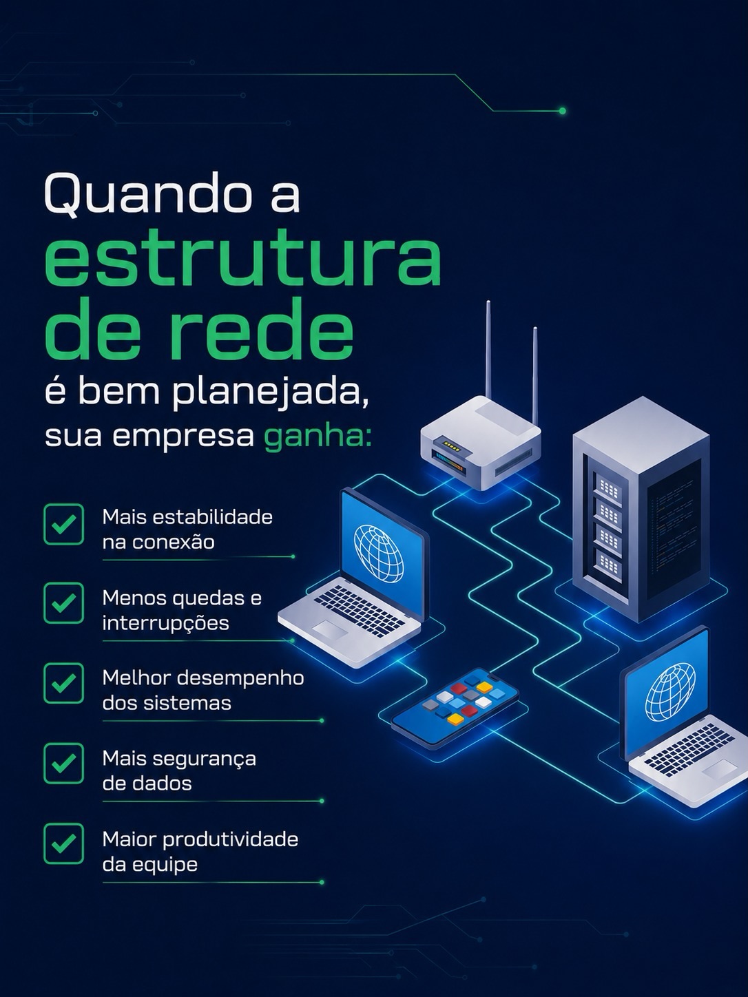 Rede organizada evita prejuízos.