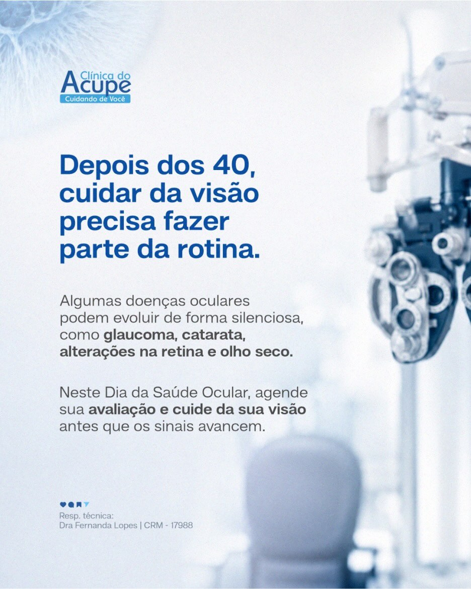 Cuidar da visão também é cuidar da sua autonomia e qualidade de vida