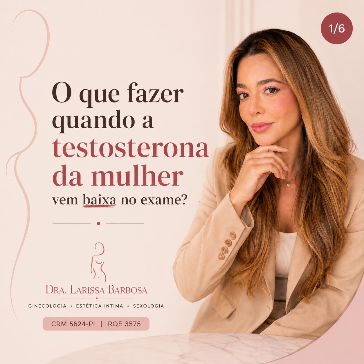 Testosterona baixa no exame significa que a mulher precisa repor?