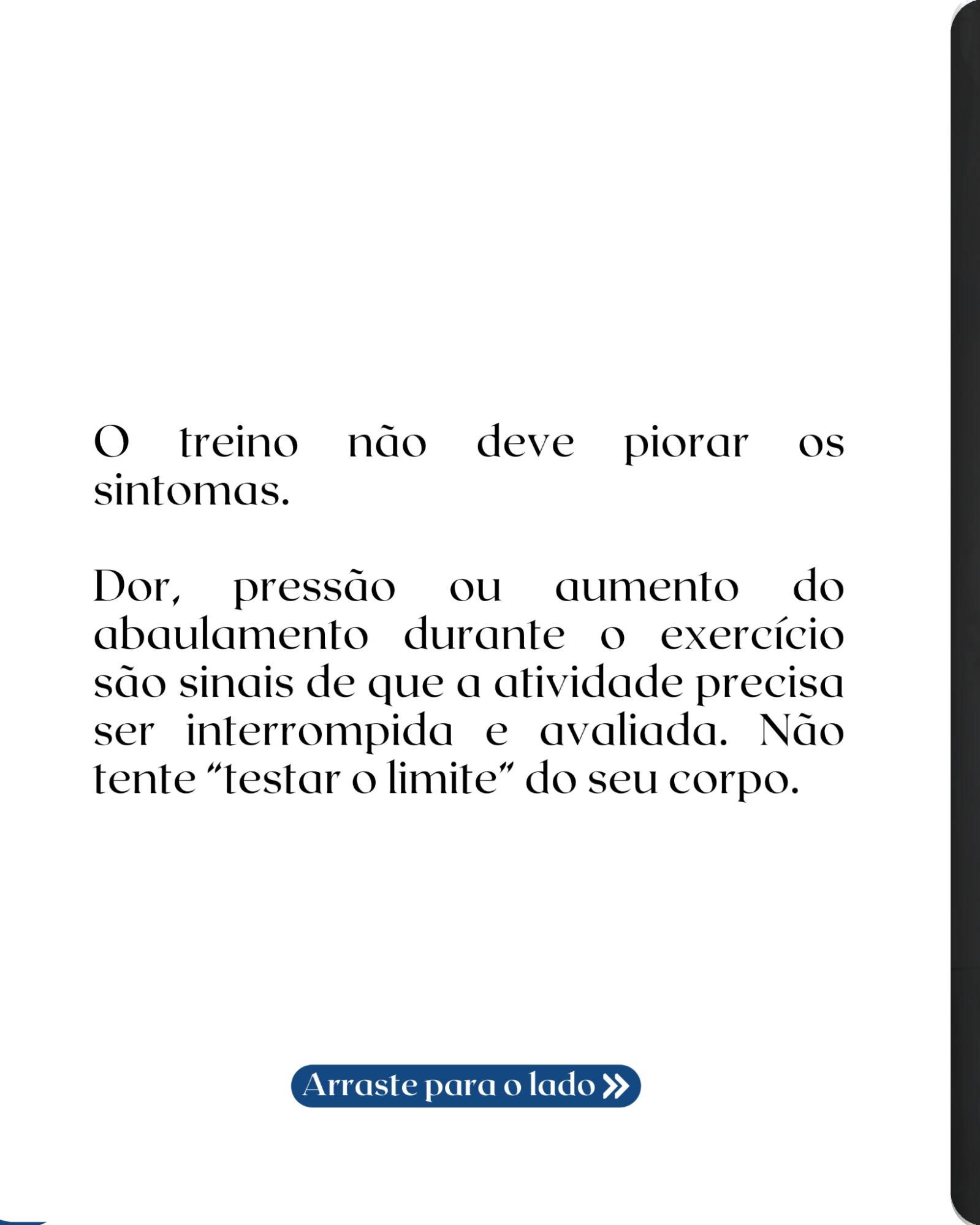 Você diminuiria a carga ou continuaria treinando até sentir dor?