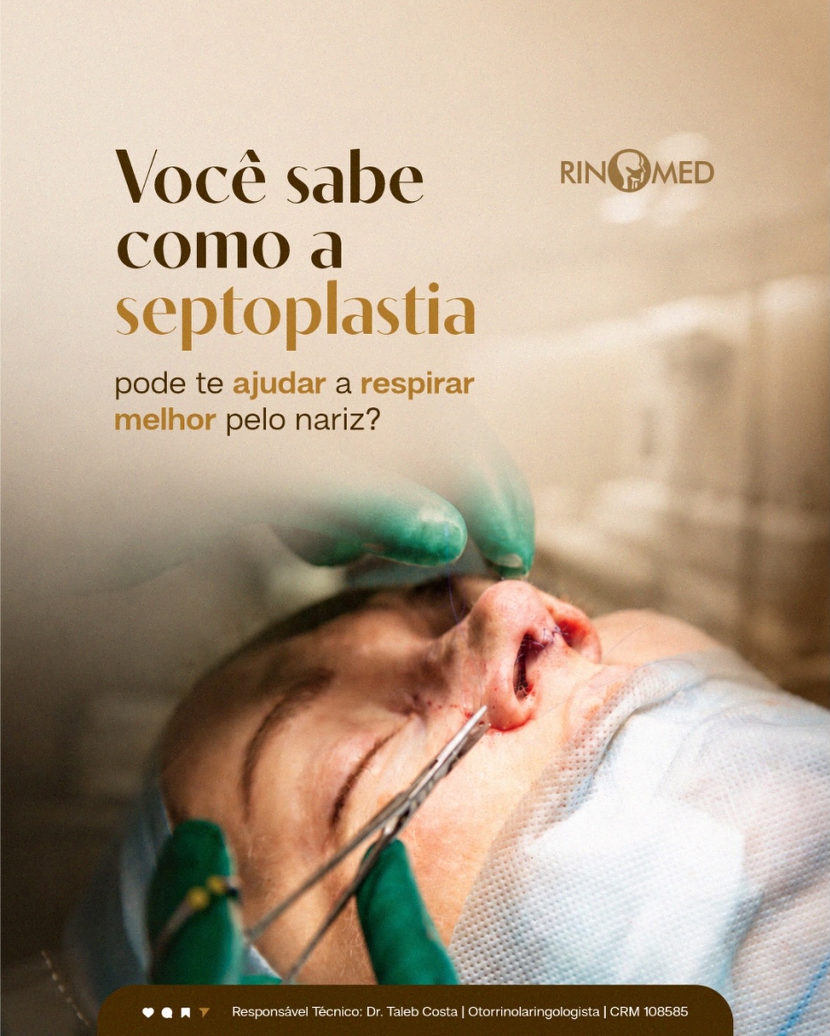 Você sabe como a septoplastia pode te ajudar a respirar melhor pelo nariz?