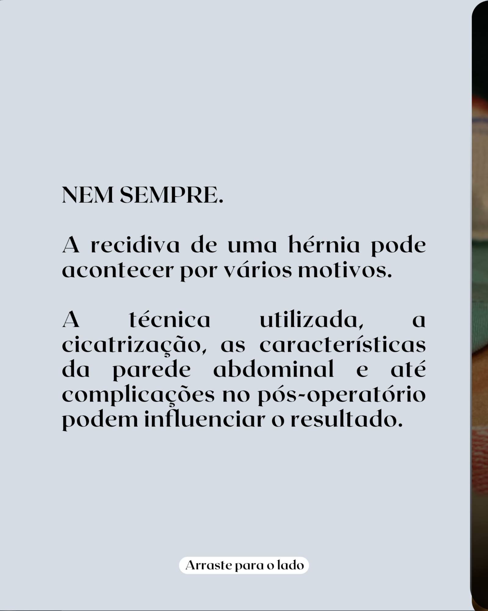 Quando uma hérnia volta, foi a tela que falhou?