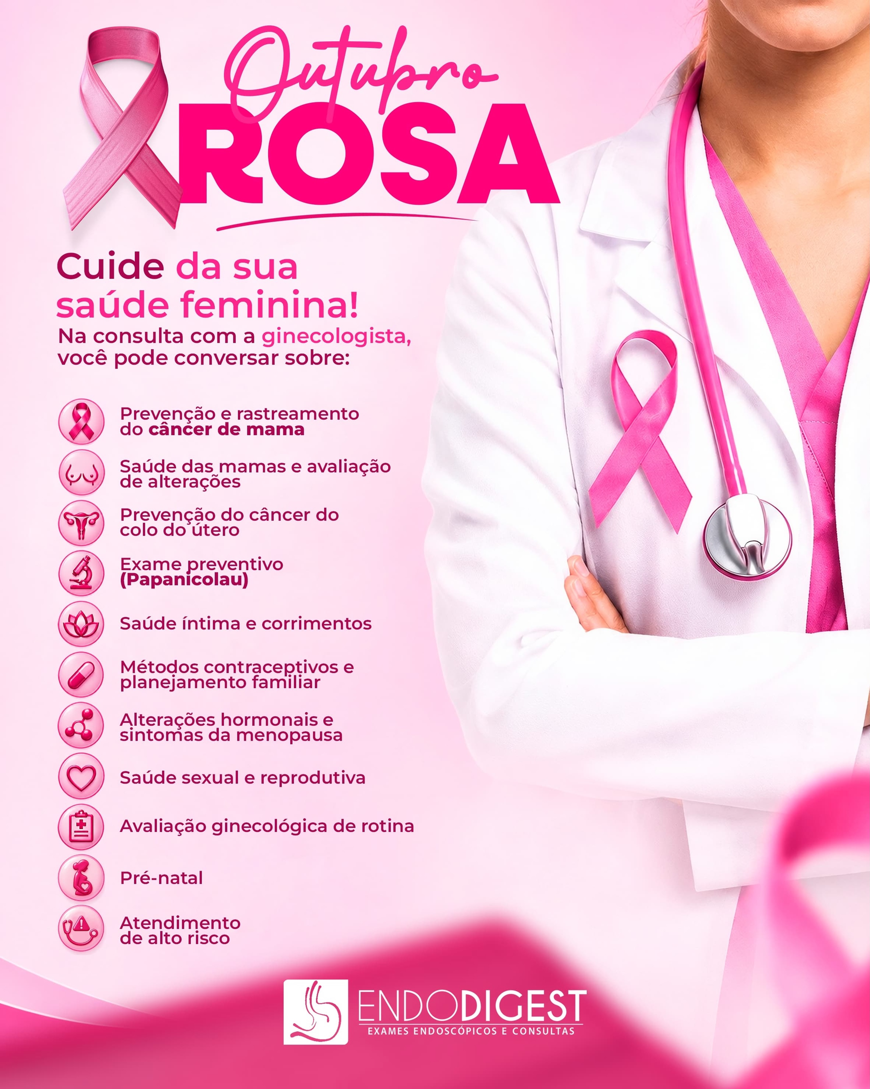 Aproveite o Outubro Rosa para colocar sua saúde na conversa.